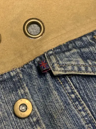 Chaqueta de mezclilla vaquera cuerina boho bordada - miniatura 2