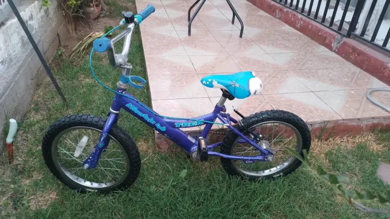 Bicicleta infantil Trek azul con diseño divertido - 2