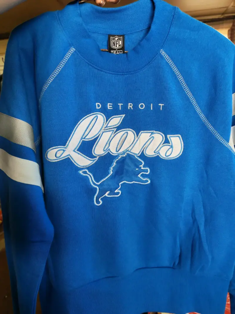 Sudadera Oficial Detroit Lions Azul Talla S - 4