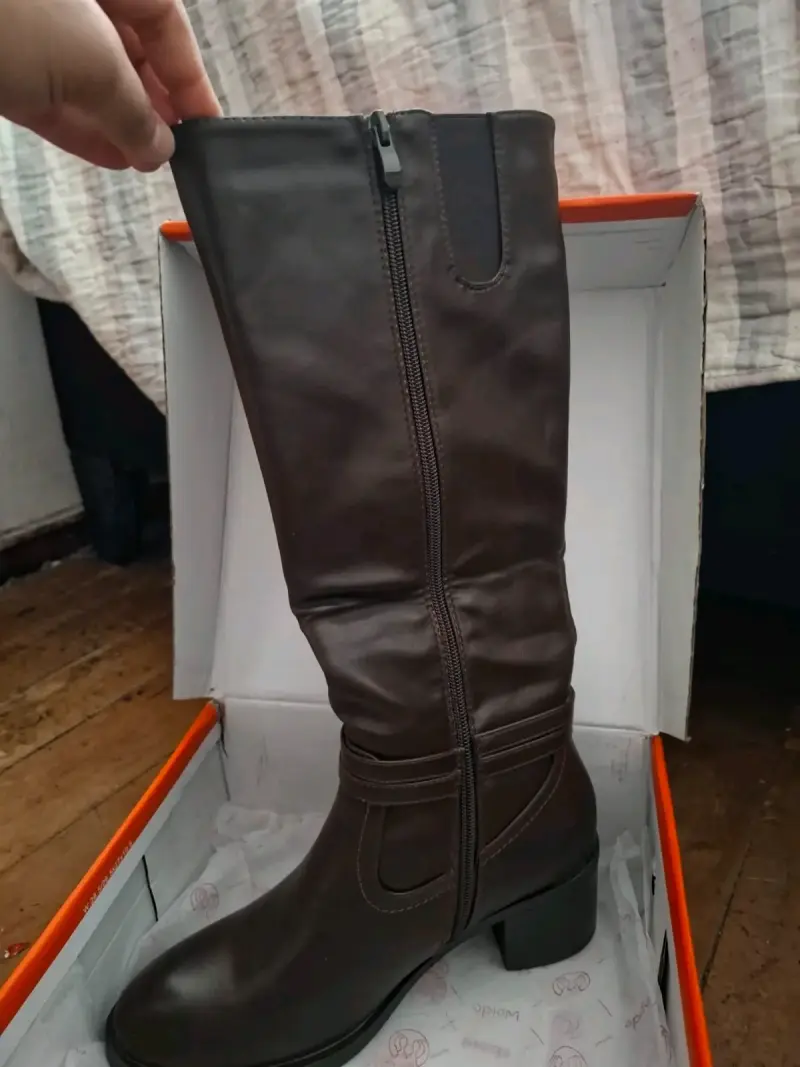 Botas de cuero café - 2