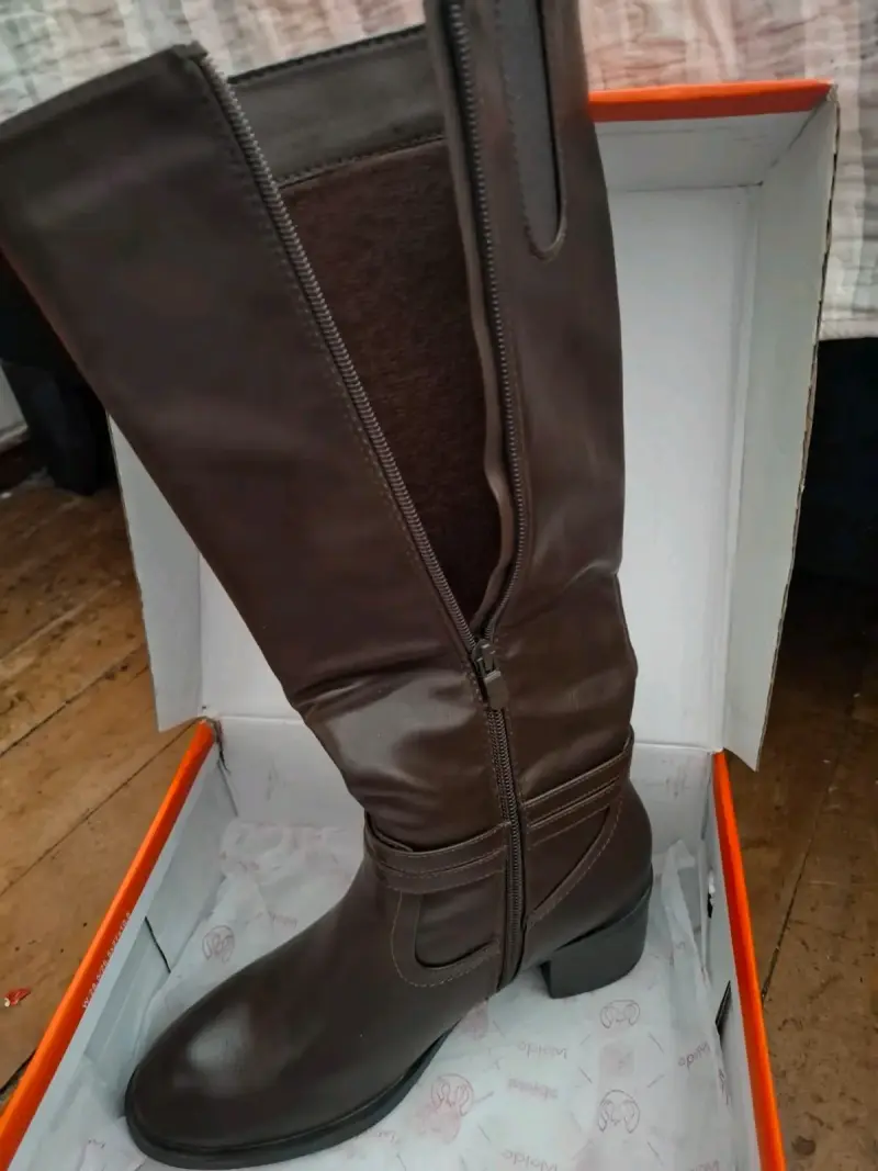 Botas de cuero café - 3