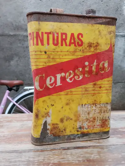 Lata de aceite sintético Ceresita vintage - miniatura 1