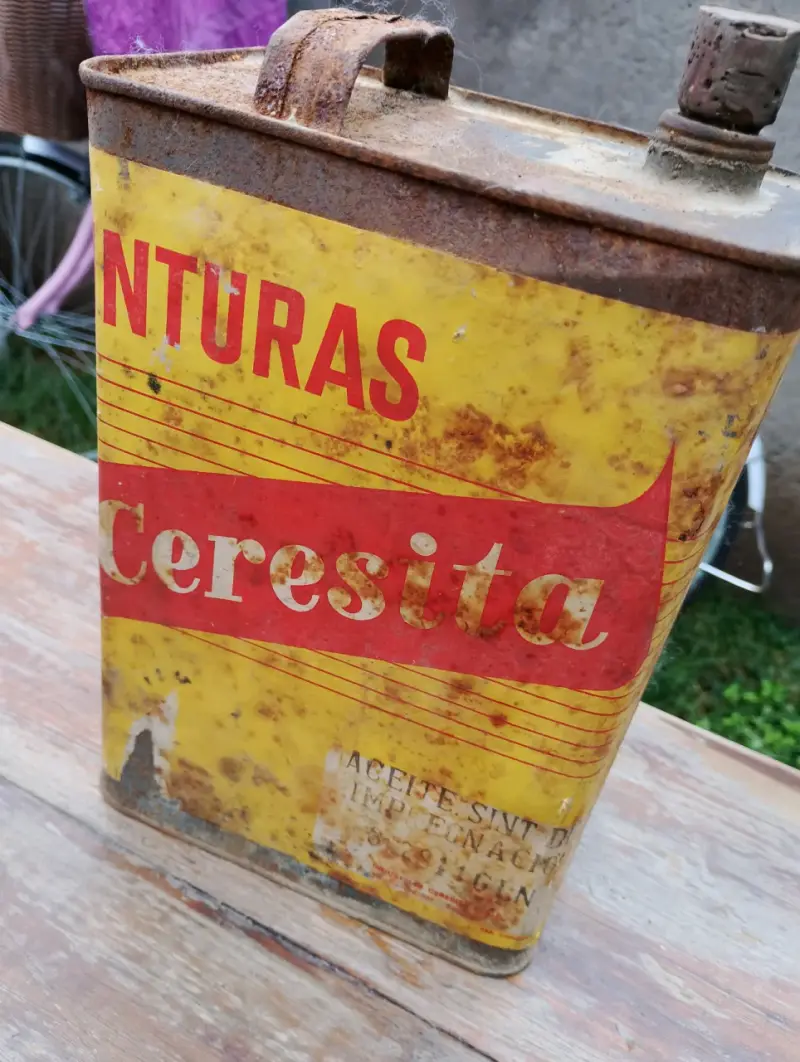 Lata de aceite sintético Ceresita vintage - 2