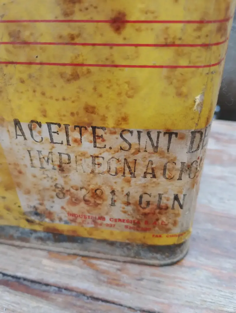 Lata de aceite sintético Ceresita vintage - 3