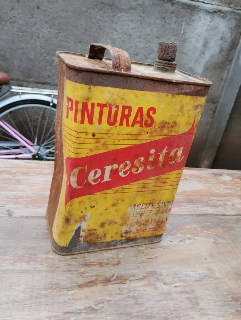 Lata de aceite sintético Ceresita vintage - 5