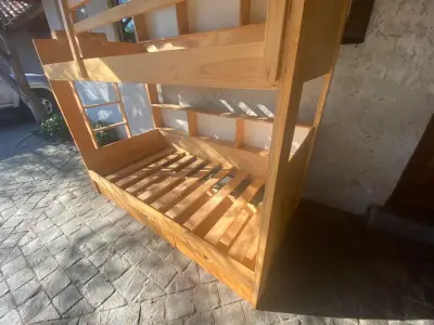 Camarote de madera maciza con cajones y repisas - miniatura 5