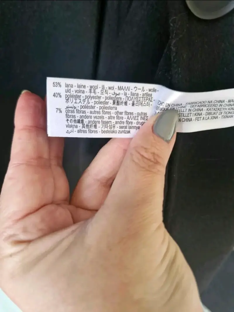 Abrigo negro de lana Zara para mujer - 4