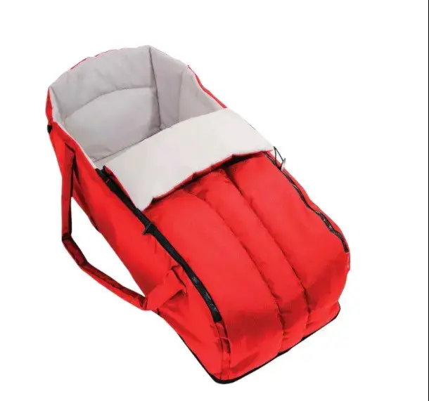 Cuna portátil para bebé roja con asas