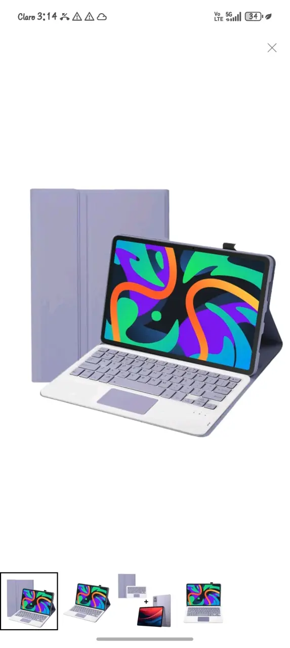 Tablet con teclado desmontable y funda protectora - 1