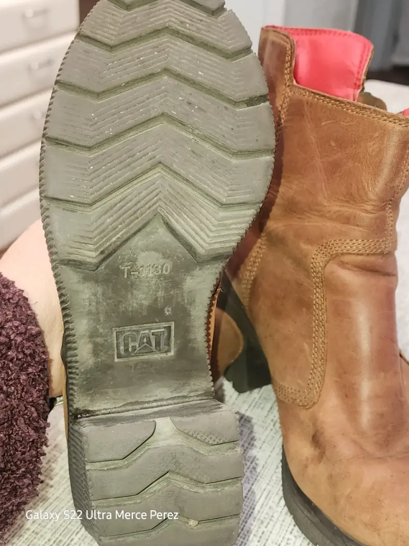 Botines de cuero marrón Caterpillar para mujer - 3
