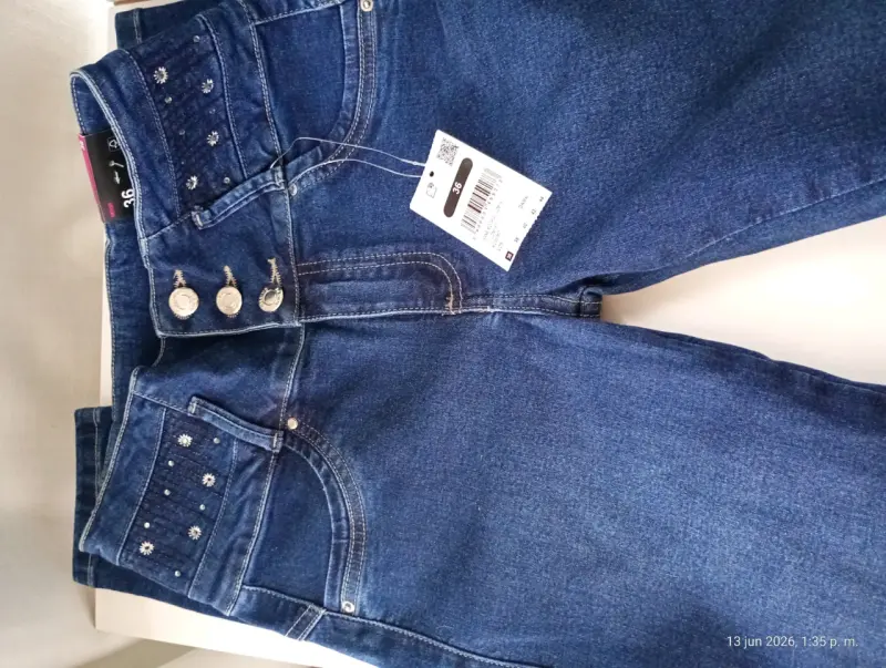 Jeans Super Push Up Azul Talla 36 - 2