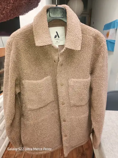 Chaqueta de lana beige con bolsillos Amazon - miniatura 1