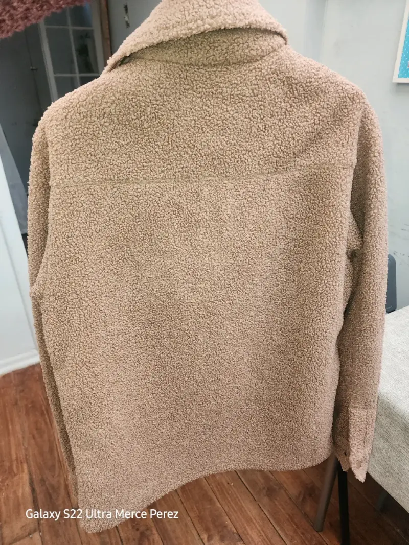 Chaqueta de lana beige con bolsillos Amazon - 3