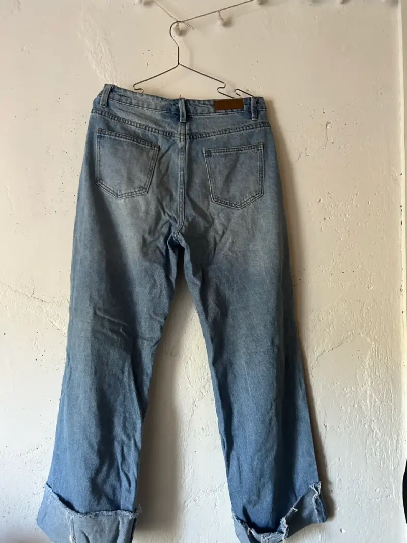 Jeans de mezclilla desgastados para mujer talla 42 - 4
