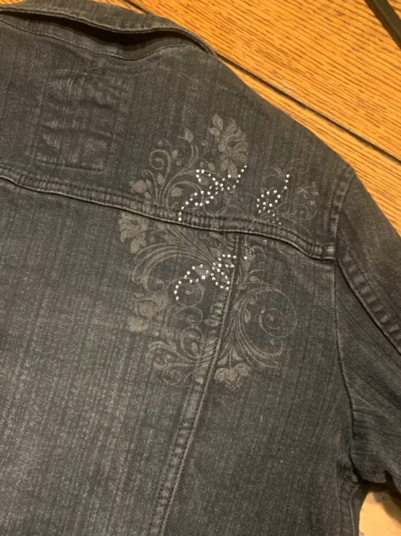 Chaqueta de mezclilla negra tiro corto Y2K douyin - 3