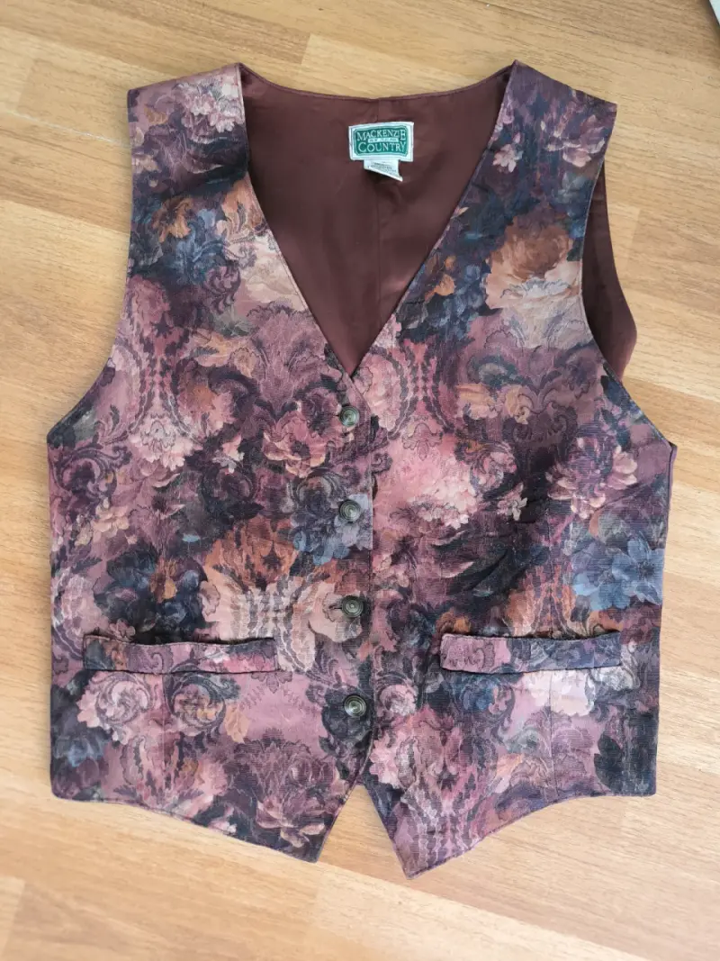 Chaleco vintage estampado floral Mackenzie Country