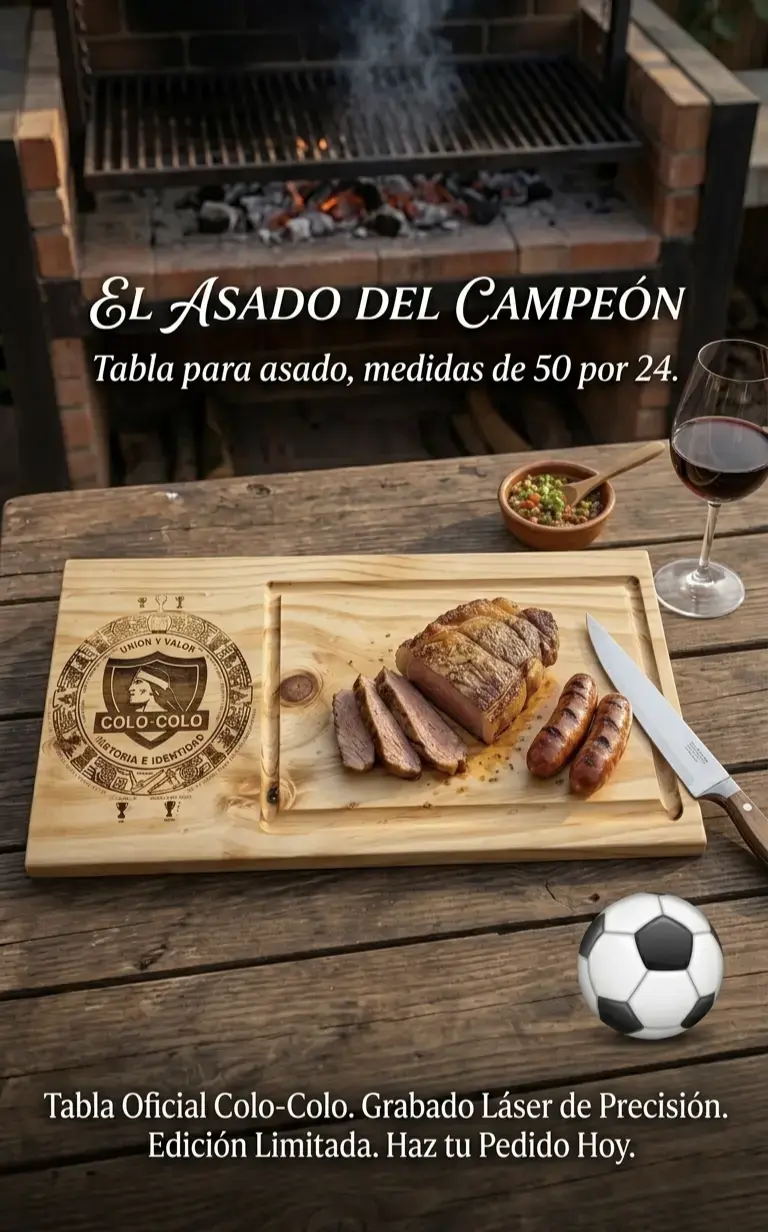 Tabla para asado Colo-Colo edición limitada