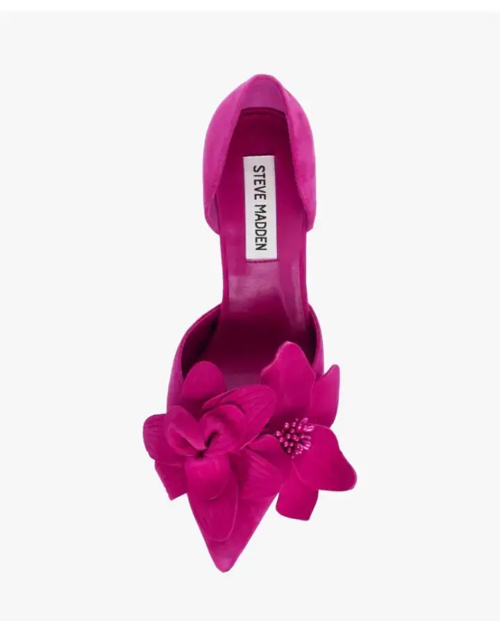 Zapatos de tacón fucsia con flor Steve Madden - 2