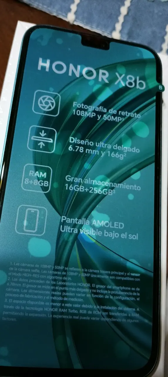 Celular Honor X8b con Cámara 108MP Verde - 2