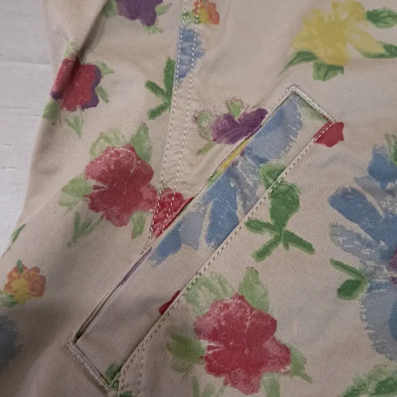 Chaqueta de mujer con estampado flora Benetton l - 4