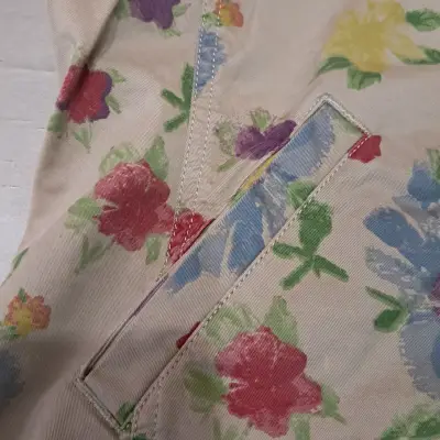 Chaqueta de mujer con estampado flora Benetton l - miniatura 4