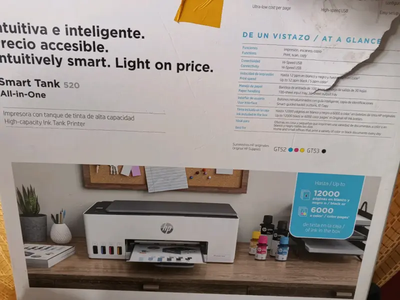 Impresora HP Smart Tank 520 All-in-One