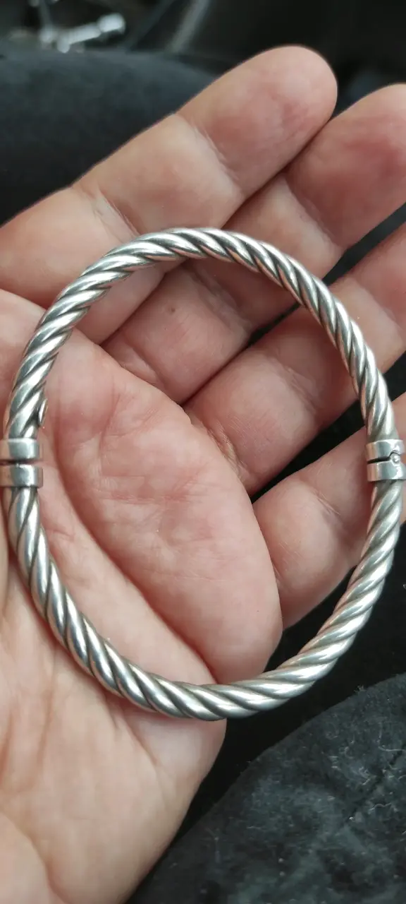 Pulsera de plata trenzada elegante