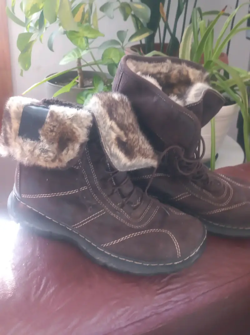 Botas de invierno marrones con forro interior - 3