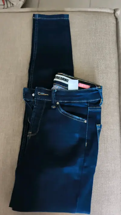 Jeans azul oscuro Americano para mujer - miniatura 1