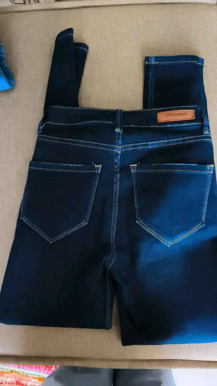 Jeans azul oscuro Americano para mujer - 3