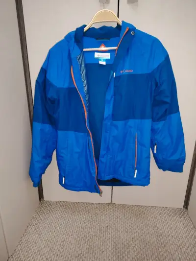 Chaqueta impermeable azul Columbia Omni-Heat - miniatura 1