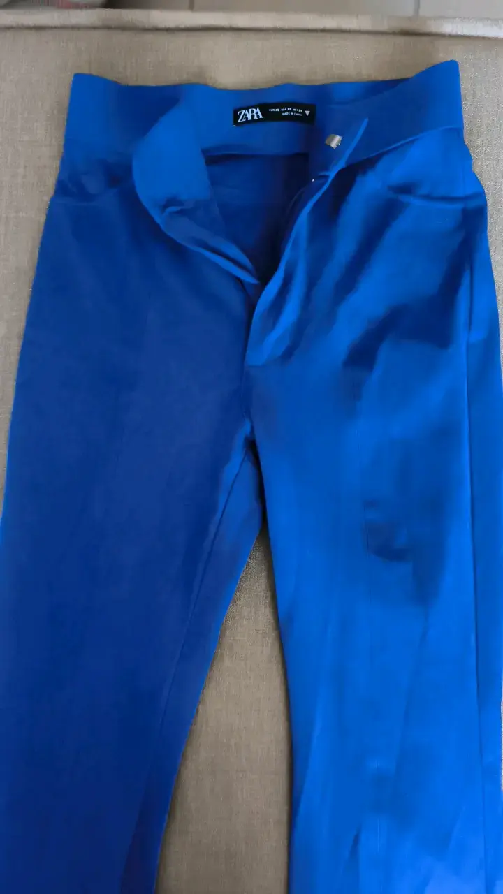 Pantalones azules de mujer Zara