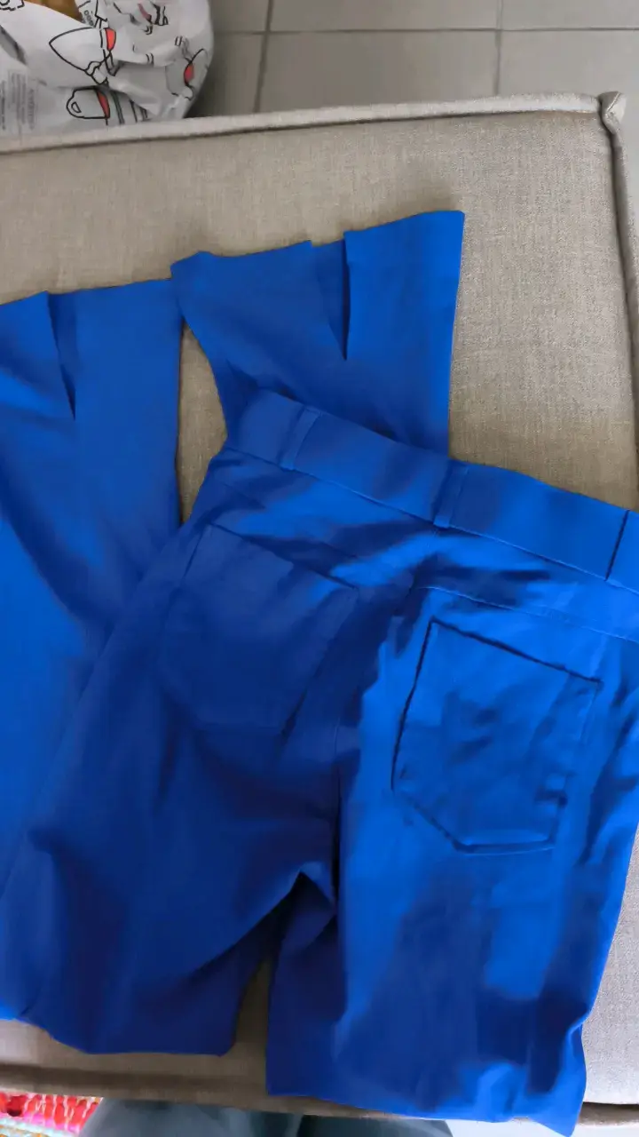Pantalones azules de mujer Zara - 3