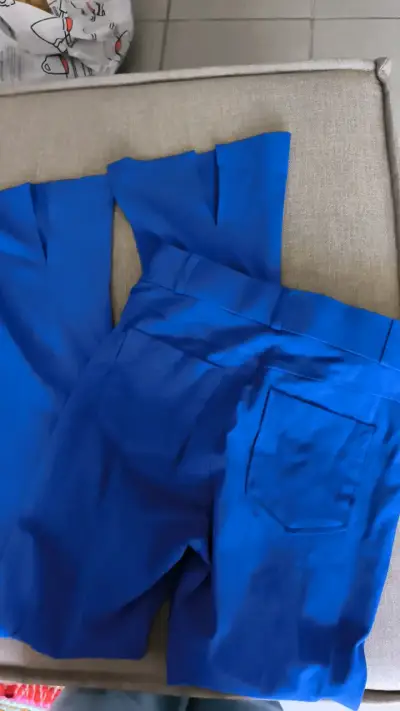 Pantalones azules de mujer Zara - miniatura 3