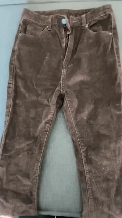 Pantalones de pana marrón para hombre - miniatura 1