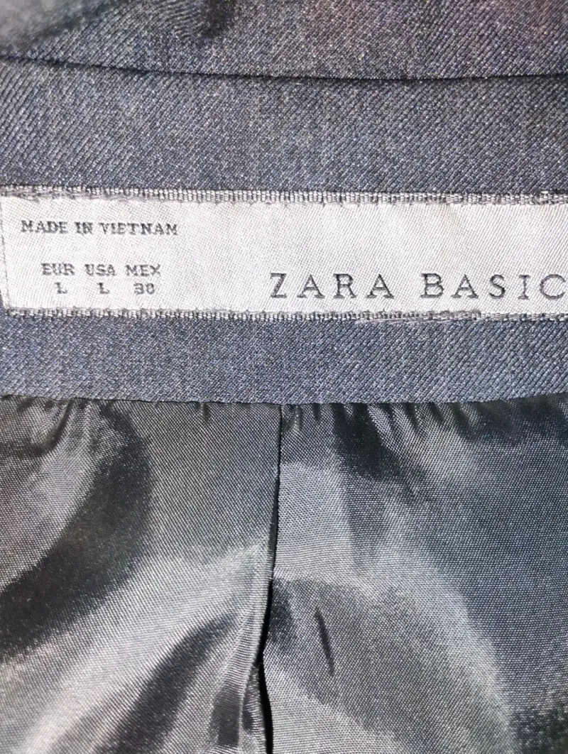 Blazer gris oscuro Zara Basic para mujer - 2