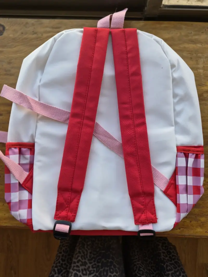 Mochila Hello Kitty para niños con diseño de cuadros - 2