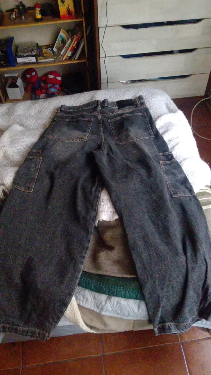 Jeans cargo Opposite negro hombre - 2