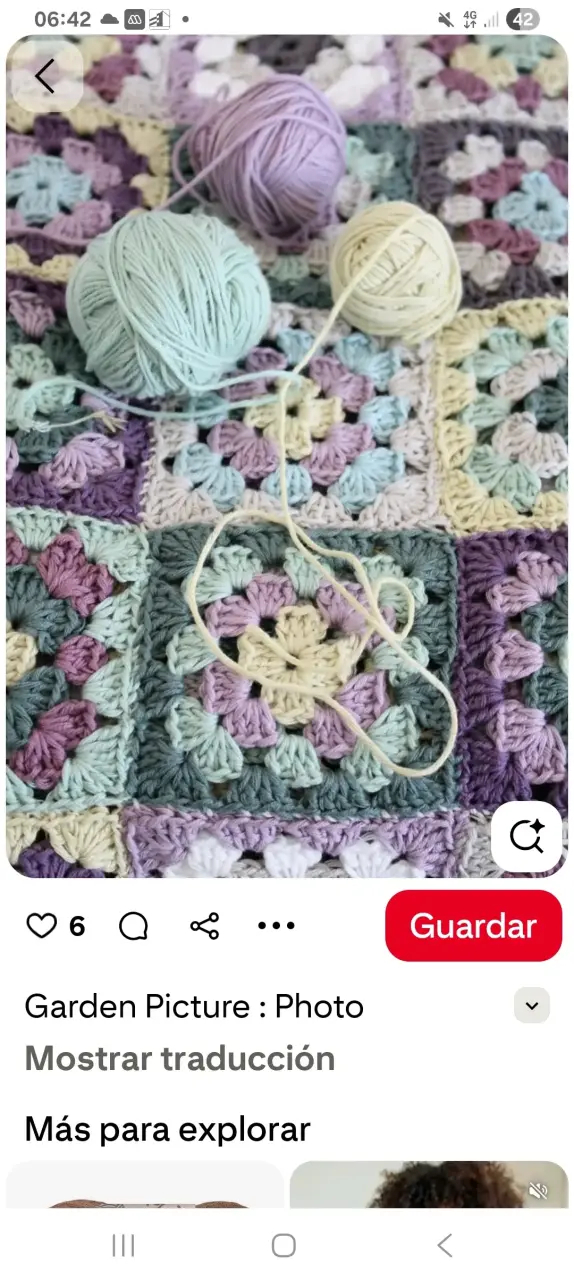 Manta de crochet multicolor hecha a mano - 5