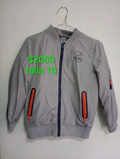 Chaqueta de niño gris con detalles naranjas - miniatura 1