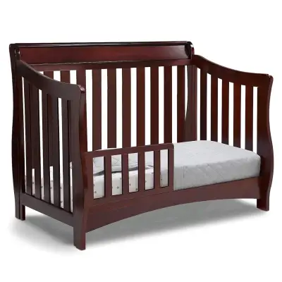 Cuna convertible de madera color caoba - miniatura 4