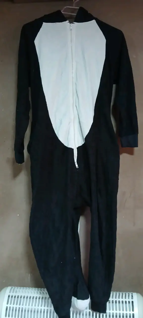 Disfraz de zorrillo talla 10-12 años con capucha - 1