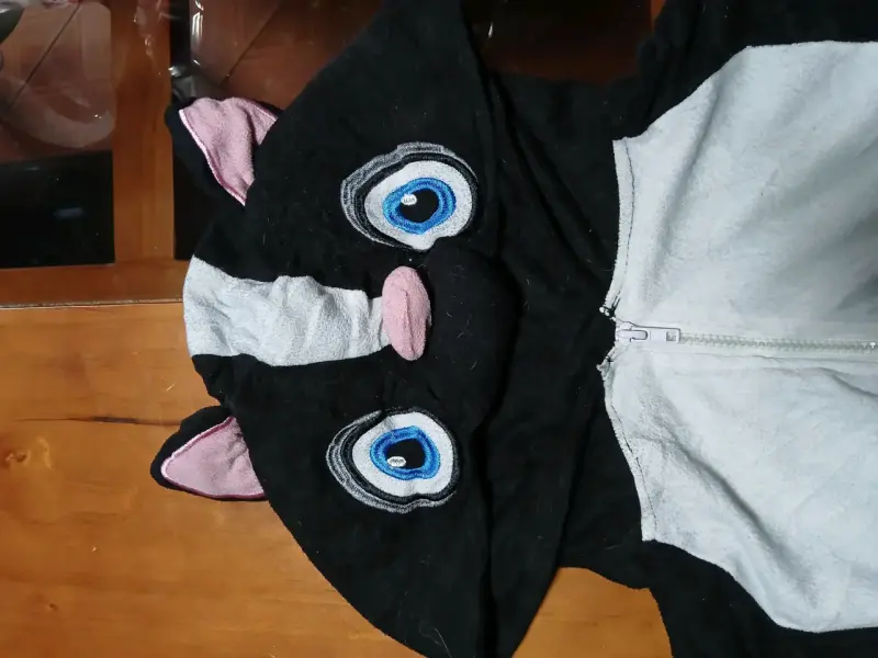 Disfraz de zorrillo talla 10-12 años con capucha - 3