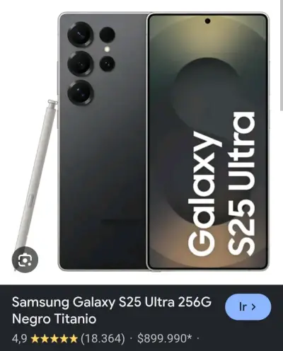 Samsung Galaxy S25 Ultra 256GB Negro Titanio - miniatura 1