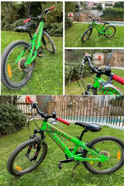 Bicicleta Verde Infantil Rodado 20 - miniatura 3