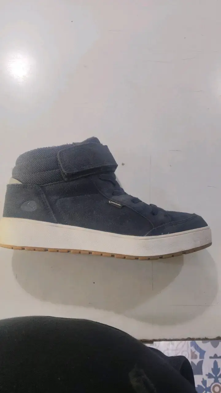 Zapatillas altas de gamuza azul para hombre - 1