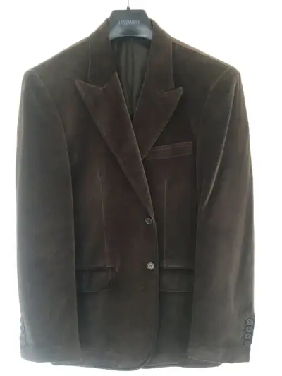 Blazer de terciopelo marrón para hombre Alaniz - miniatura 1
