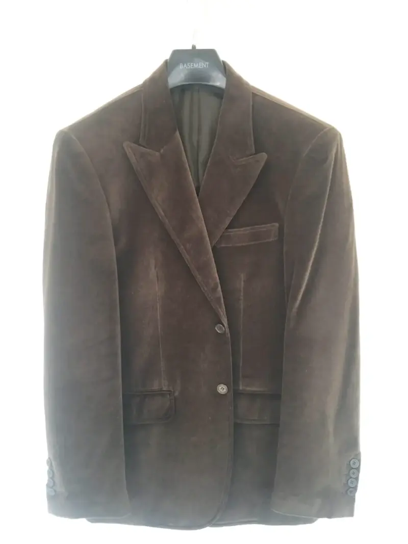 Blazer de terciopelo marrón para hombre Alaniz - 2