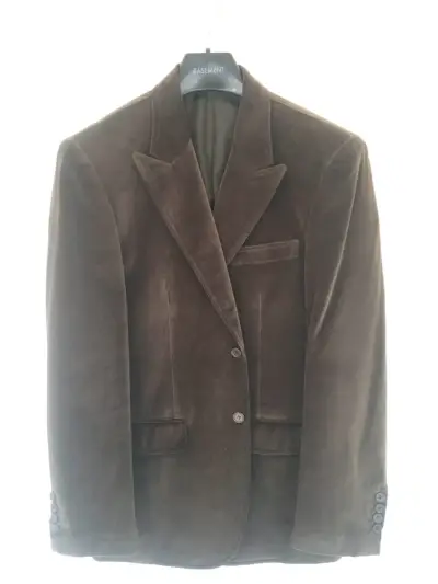 Blazer de terciopelo marrón para hombre Alaniz - miniatura 2