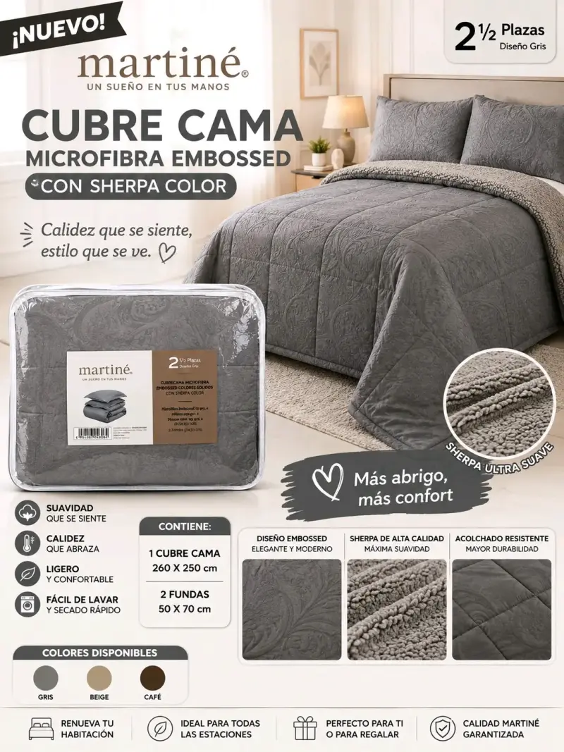 Cubre cama microfibra embossed 3 plazas verde - 5